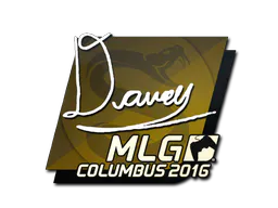 Sticker DAVEY | MLG Columbus 2016 - Preço e onde comprar no CS2