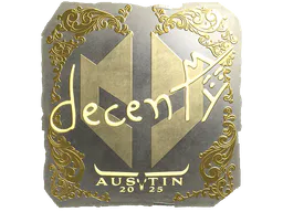 Sticker decenty (Gold) | Austin 2025 - Preço e onde comprar no CS2