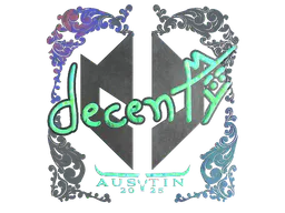 Sticker decenty (Holo) | Austin 2025 - Preço e onde comprar no CS2