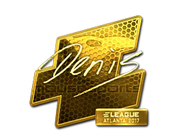 Sticker denis (Gold) | Atlanta 2017 - Preço e onde comprar no CS2