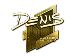 Sticker denis (Gold) | Boston 2018 - Preço e onde comprar no CS2