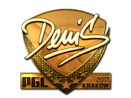 Sticker denis (Gold) | Krakow 2017 - Preço e onde comprar no CS2