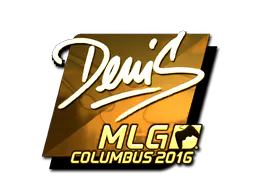 Sticker denis (Gold) | MLG Columbus 2016 - Preço e onde comprar no CS2