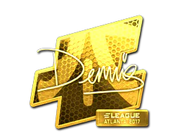 Sticker dennis (Gold) | Atlanta 2017 - Preço e onde comprar no CS2