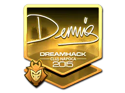 Sticker dennis (Gold) | Cluj-Napoca 2015 - Preço e onde comprar no CS2