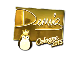 Sticker dennis (Gold) | Cologne 2015 - Preço e onde comprar no CS2