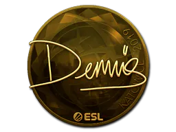 Sticker dennis (Gold) | Katowice 2019 - Preço e onde comprar no CS2