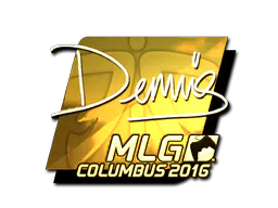 Sticker dennis (Gold) | MLG Columbus 2016 - Preço e onde comprar no CS2