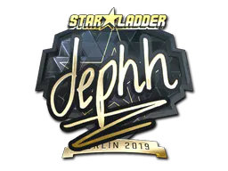 Sticker dephh (Gold) | Berlin 2019 - Preço e onde comprar no CS2
