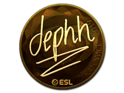 Sticker dephh (Gold) | Katowice 2019 - Preço e onde comprar no CS2