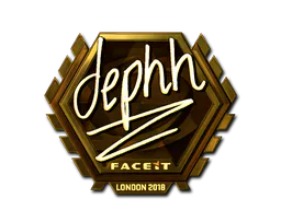 Sticker dephh (Gold) | London 2018 - Preço e onde comprar no CS2