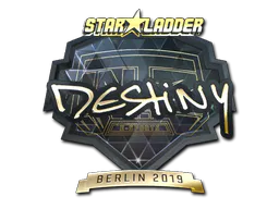 Sticker DeStiNy (Gold) | Berlin 2019 - Preço e onde comprar no CS2