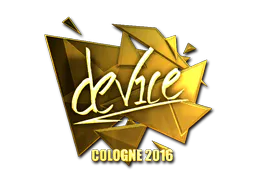 Sticker device (Gold) | Cologne 2016 - Preço e onde comprar no CS2