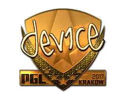 Sticker device (Gold) | Krakow 2017 - Preço e onde comprar no CS2