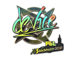 Sticker device (Holo) | Stockholm 2021 - Preço e onde comprar no CS2