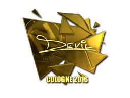 Sticker DEVIL (Gold) | Cologne 2016 - Preço e onde comprar no CS2