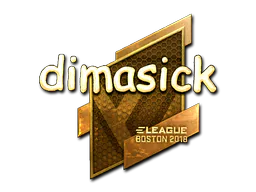 Sticker dimasick (Gold) | Boston 2018 - Preço e onde comprar no CS2