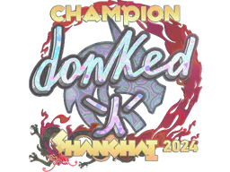Sticker donk (Holo, Champion) | Shanghai 2024 - Preço e onde comprar no CS2