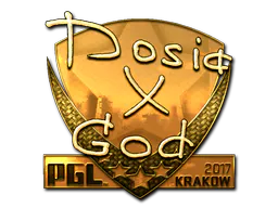 Sticker Dosia (Gold) | Krakow 2017 - Preço e onde comprar no CS2