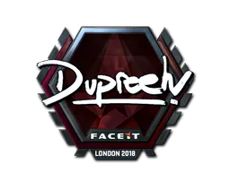 Sticker dupreeh (Foil) | London 2018 - Preço e onde comprar no CS2