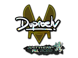 Sticker dupreeh (Glitter) | Antwerp 2022 - Preço e onde comprar no CS2