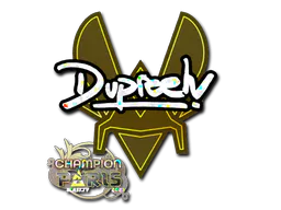 Sticker dupreeh (Glitter, Champion) | Paris 2023 - Preço e onde comprar no CS2