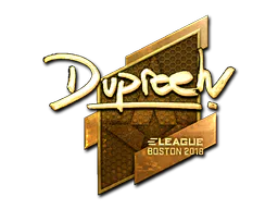 Sticker dupreeh (Gold) | Boston 2018 - Preço e onde comprar no CS2
