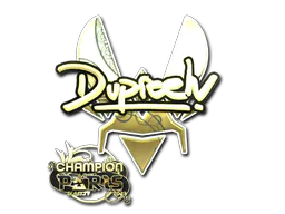 Sticker dupreeh (Gold, Champion) | Paris 2023 - Preço e onde comprar no CS2