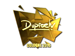 Sticker dupreeh (Gold) | Cologne 2016 - Preço e onde comprar no CS2