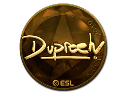Sticker dupreeh (Gold) | Katowice 2019 - Preço e onde comprar no CS2