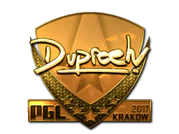 Sticker dupreeh (Gold) | Krakow 2017 - Preço e onde comprar no CS2