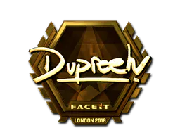 Sticker dupreeh (Gold) | London 2018 - Preço e onde comprar no CS2