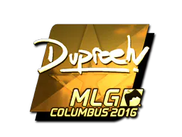 Sticker dupreeh (Gold) | MLG Columbus 2016 - Preço e onde comprar no CS2