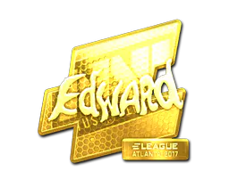 Sticker Edward (Gold) | Atlanta 2017 - Preço e onde comprar no CS2