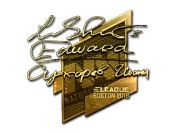 Sticker Edward (Gold) | Boston 2018 - Preço e onde comprar no CS2