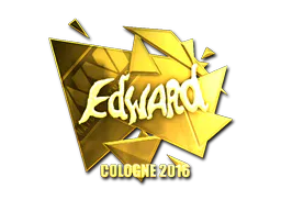 Sticker Edward (Gold) | Cologne 2016 - Preço e onde comprar no CS2