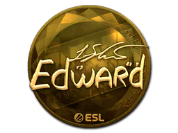 Sticker Edward (Gold) | Katowice 2019 - Preço e onde comprar no CS2