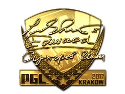 Sticker Edward (Gold) | Krakow 2017 - Preço e onde comprar no CS2