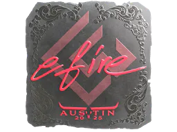 Sticker efire (Foil) | Austin 2025 - Preço e onde comprar no CS2
