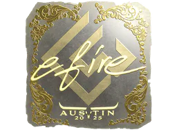 Sticker efire (Gold) | Austin 2025 - Preço e onde comprar no CS2