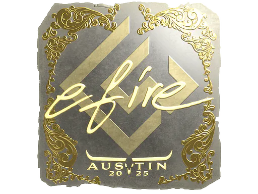 Sticker efire (Gold) | Austin 2025 - Preço e onde comprar no CS2