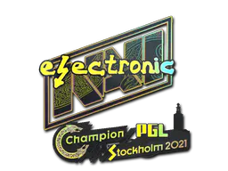 Sticker electroNic (Holo) | Stockholm 2021 - Preço e onde comprar no CS2