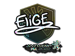 Sticker EliGE (Glitter) | Antwerp 2022 - Preço e onde comprar no CS2