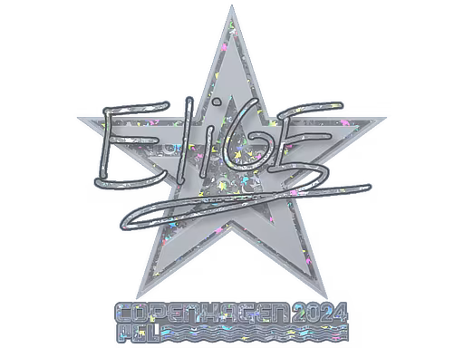 Sticker EliGE (Glitter) | Copenhagen 2024 - Preço e onde comprar no CS2