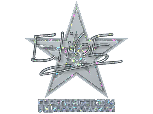 Sticker EliGE (Glitter) | Copenhagen 2024 - Preço e onde comprar no CS2