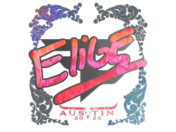 Sticker EliGE (Holo) | Austin 2025 - Preço e onde comprar no CS2