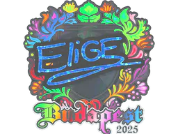 Sticker EliGE (Holo) | Budapest 2025 - Preço e onde comprar no CS2