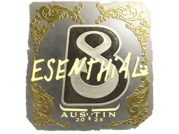 Sticker esenthial (Gold) | Austin 2025 - Preço e onde comprar no CS2