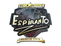 Sticker EspiranTo (Gold) | Berlin 2019 - Preço e onde comprar no CS2