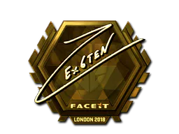 Sticker Ex6TenZ (Gold) | London 2018 - Preço e onde comprar no CS2